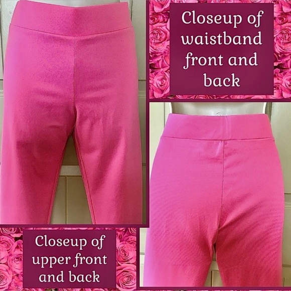 NWT M HOT PINK CAPRI ATHLEISURE SLIM LEGGINGS ~ BLUBERRY DENIM - Picture 4 of 10